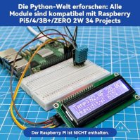 SunFounder Univerzální sada senzorů pro tvůrce kompatibilní s Arduino Mega/R3/R4 Minima/WiFi Nano, Raspberry Pi 5/4B/3B+/Zero 2 